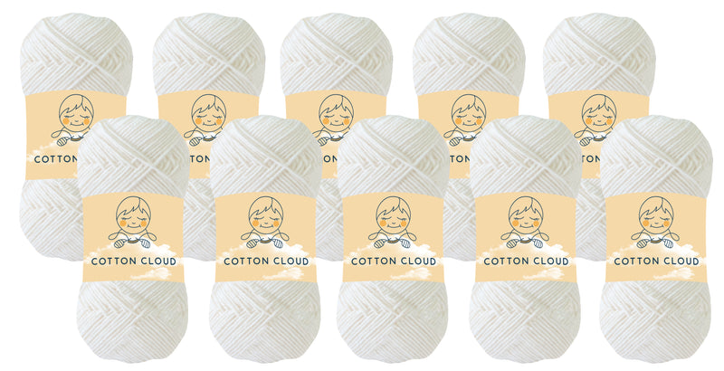 Cotton Cloud Yarn (Pack of 10) by Yonkey Monkey