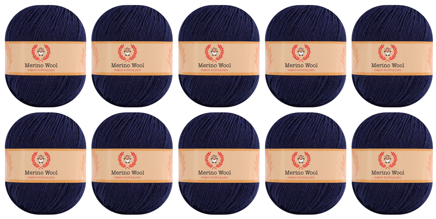 Fil 100 % laine mérinos (lot de 10) par Yonkey Monkey