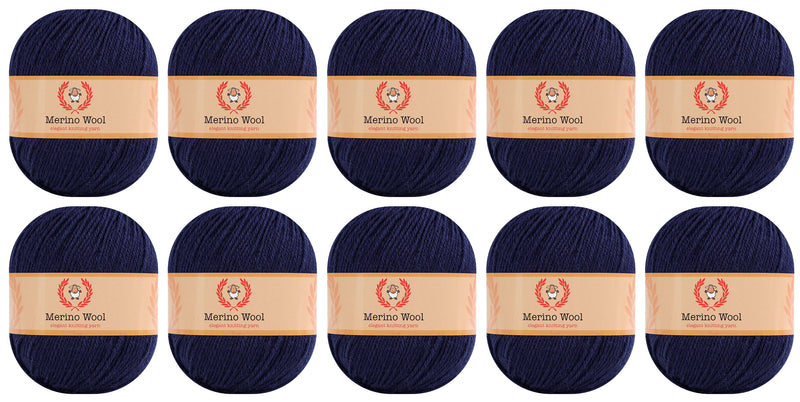 100% Merino Wool Yarn (Pack of 10) by Yonkey Monkey