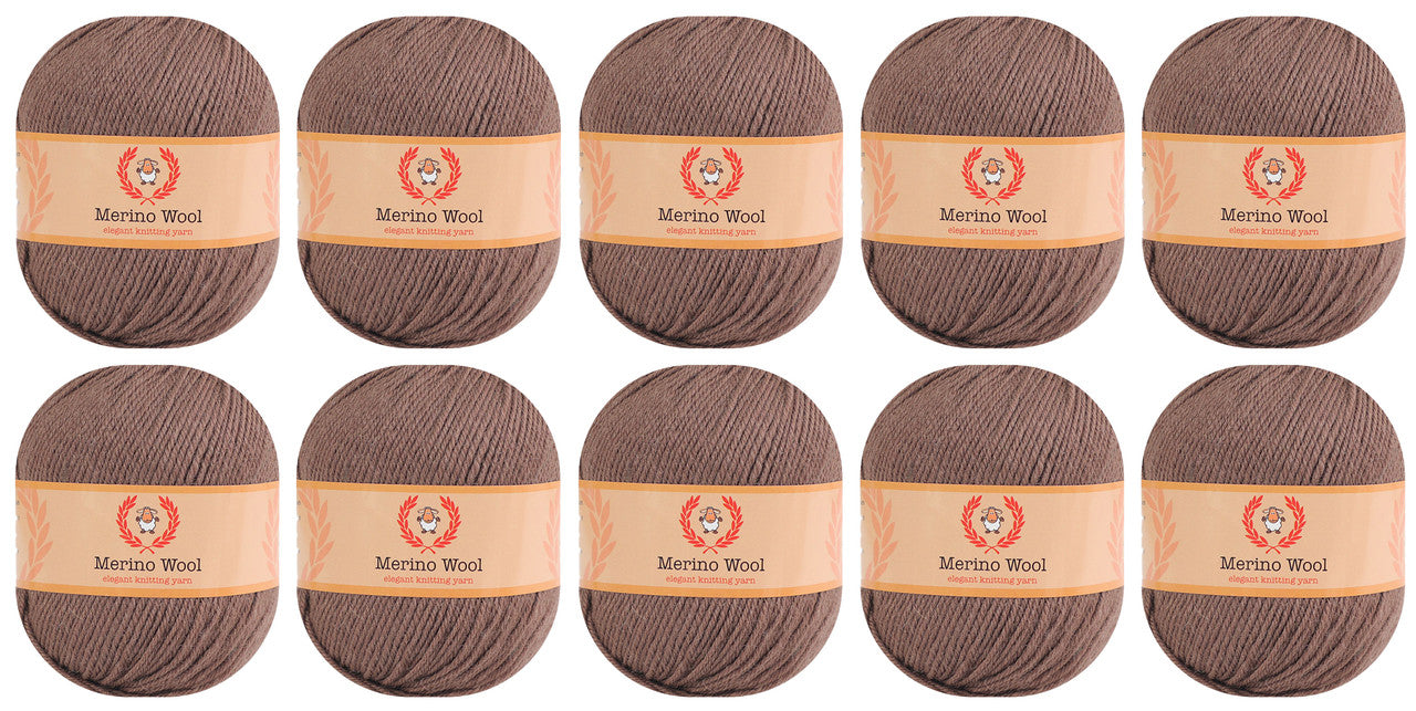 Fil 100 % laine mérinos (lot de 10) par Yonkey Monkey