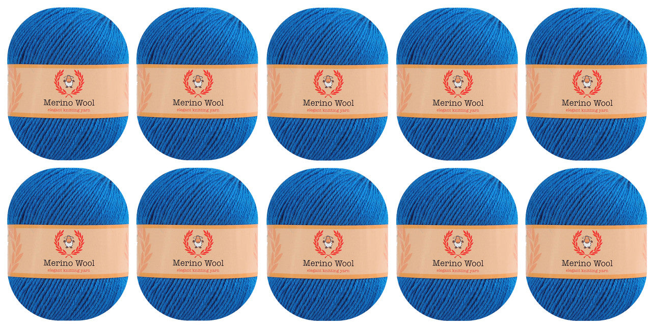Fil 100 % laine mérinos (lot de 10) par Yonkey Monkey