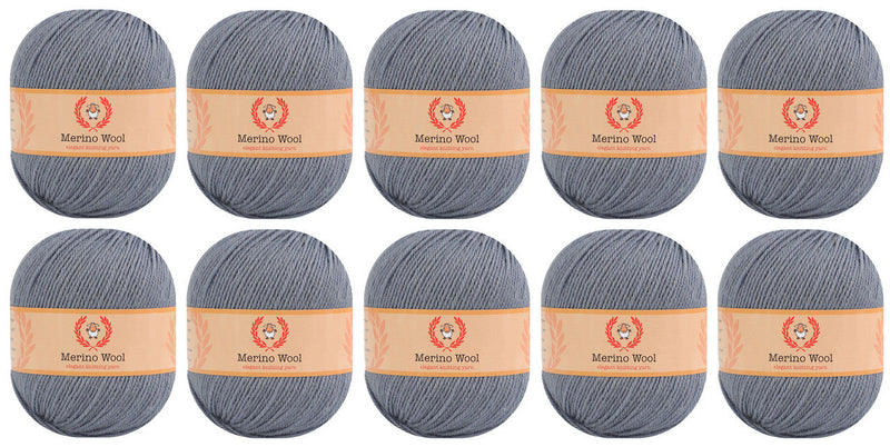 Hilo de lana 100 % merino (paquete de 10) de Yonkey Monkey