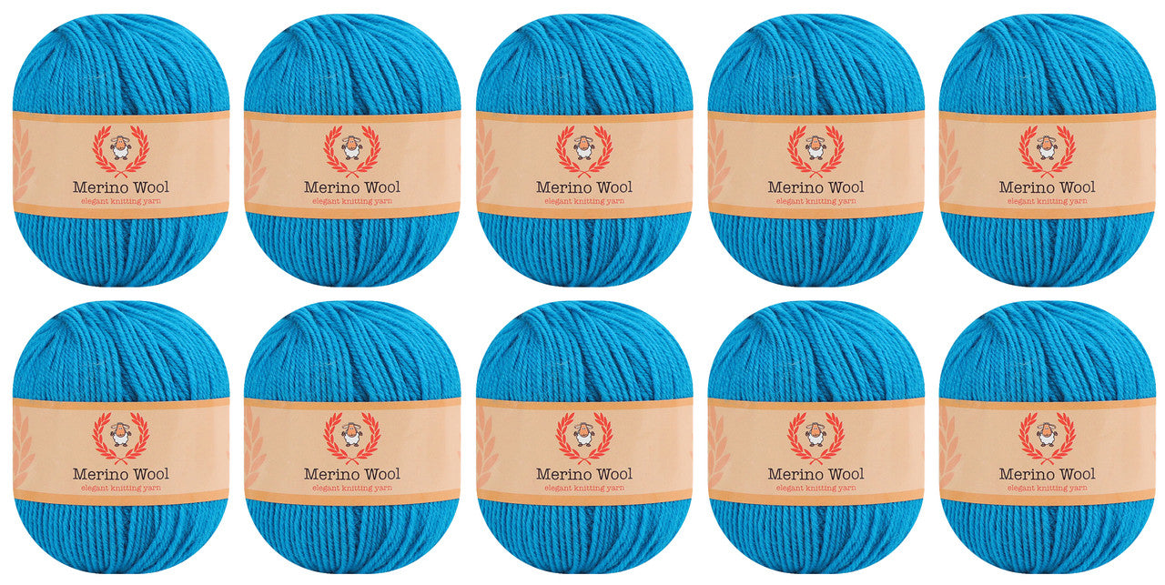 Fil 100 % laine mérinos (lot de 10) par Yonkey Monkey