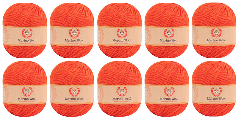 100% Merino Wool Yarn (Pack of 10) by Yonkey Monkey