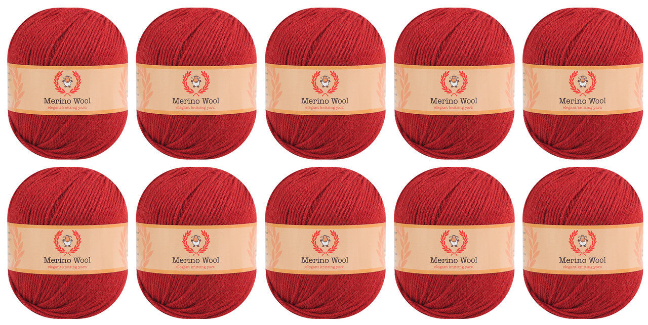 Fil 100 % laine mérinos (lot de 10) par Yonkey Monkey