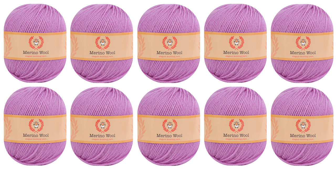 Fil 100 % laine mérinos (lot de 10) par Yonkey Monkey