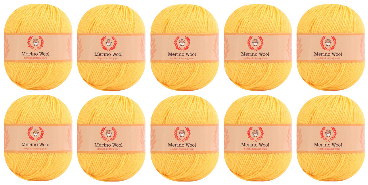 Fil 100 % laine mérinos (lot de 10) par Yonkey Monkey