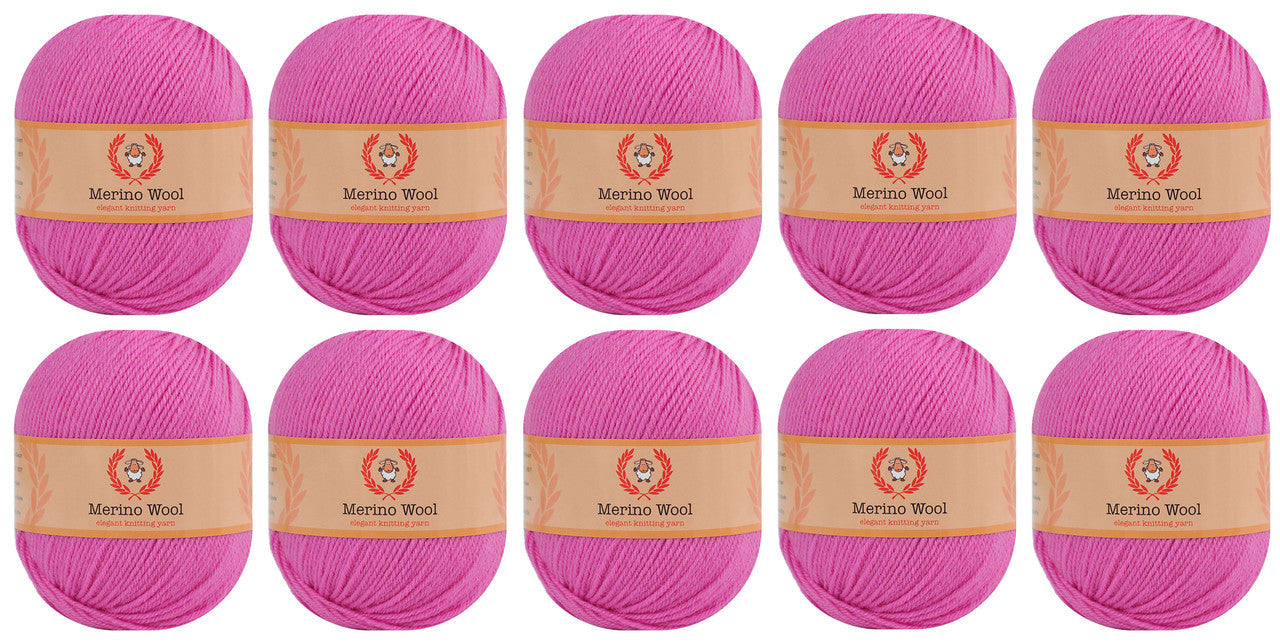 Fil 100 % laine mérinos (lot de 10) par Yonkey Monkey