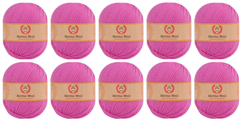 Hilo de lana 100 % merino (paquete de 10) de Yonkey Monkey