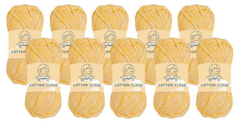 Cotton Cloud Yarn (Pack of 10) by Yonkey Monkey