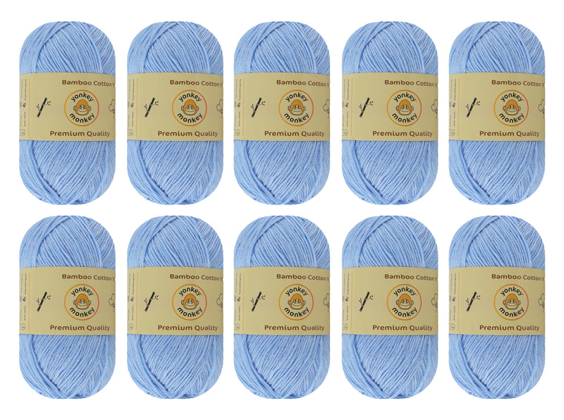 Bamboo Cotton Yarn (Pack of 10) by Yonkey Monkey