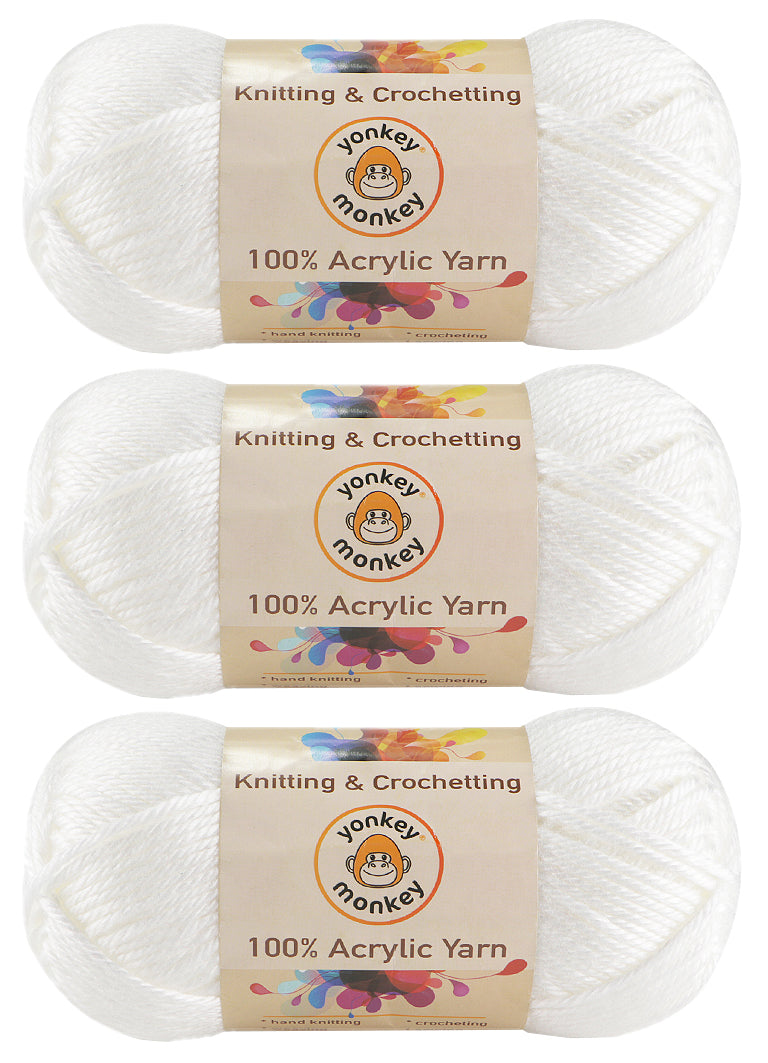 Acrylic Yarn (Pack of 3) by Yonkey Monkey