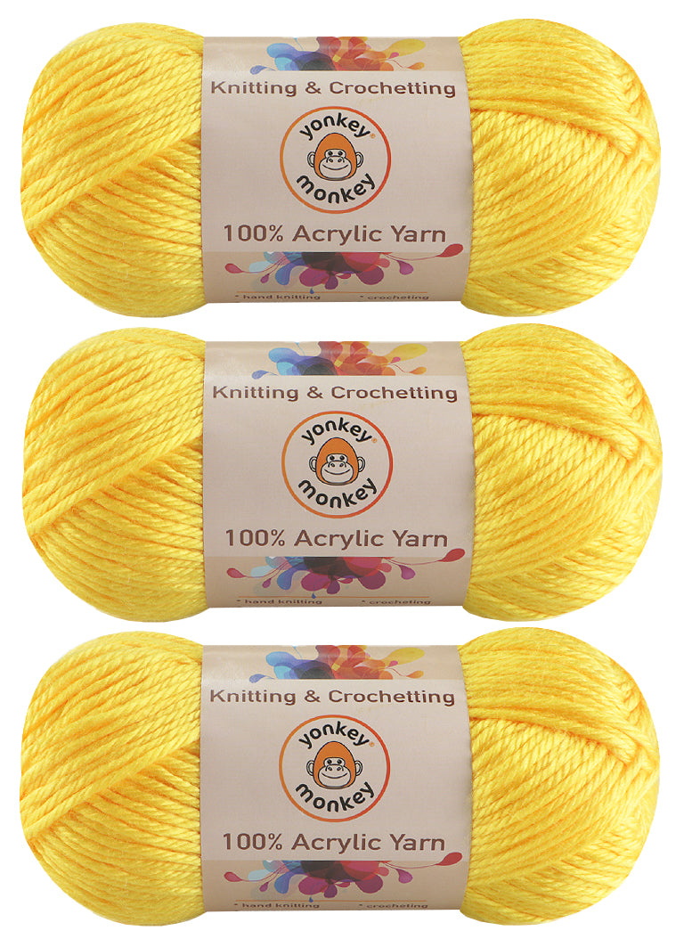 Acrylic Yarn (Pack of 3) by Yonkey Monkey