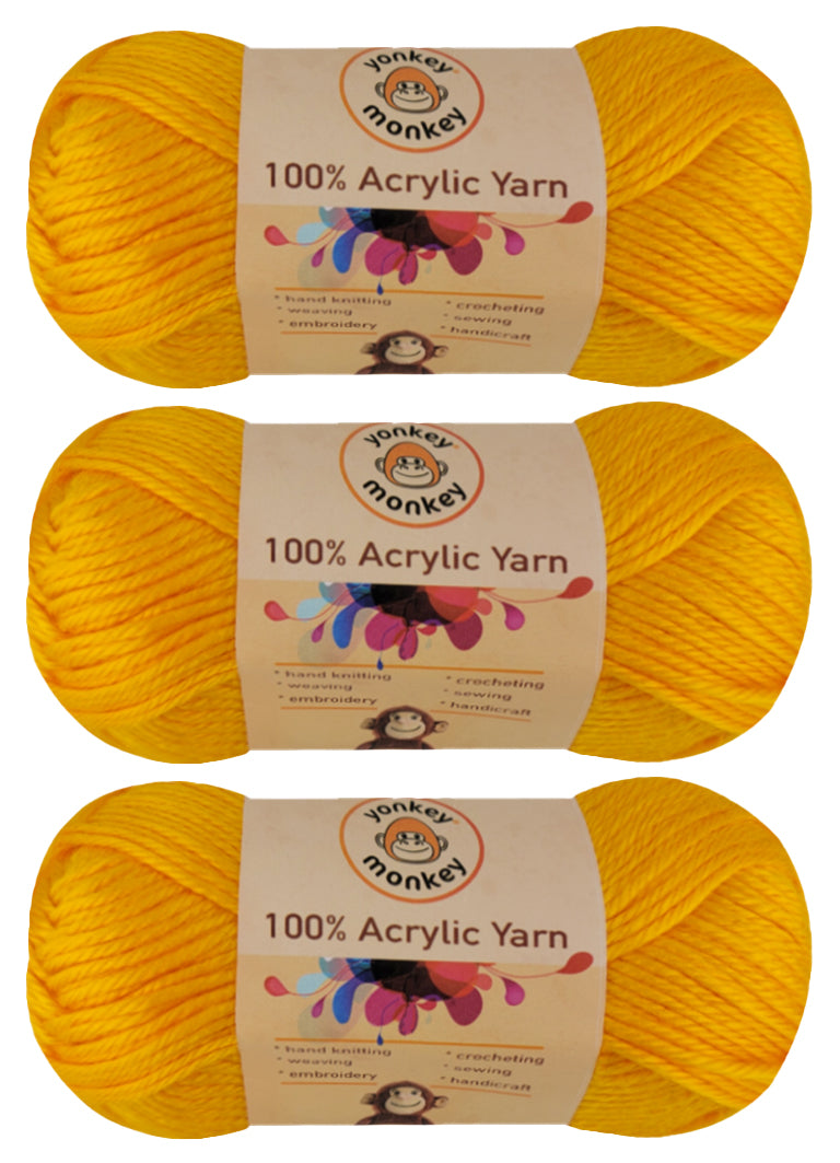 Acrylic Yarn (Pack of 3) by Yonkey Monkey