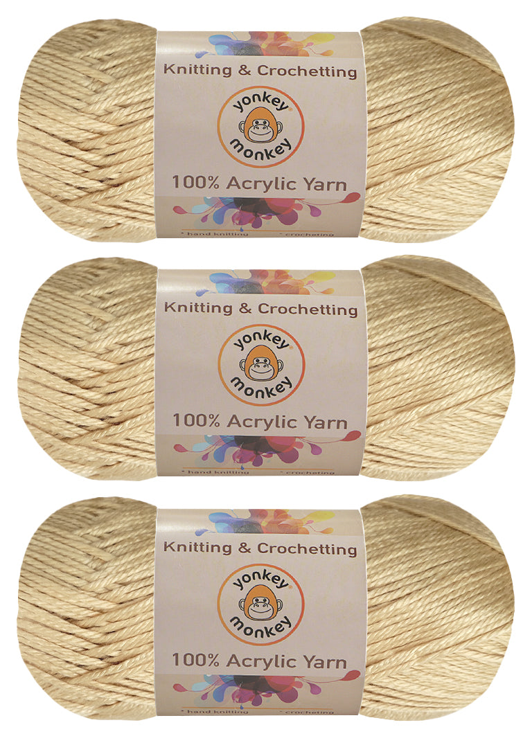 Acrylic Yarn (Pack of 3) by Yonkey Monkey