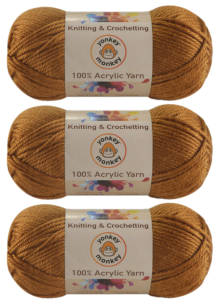 Acrylic Yarn (Pack of 3) by Yonkey Monkey