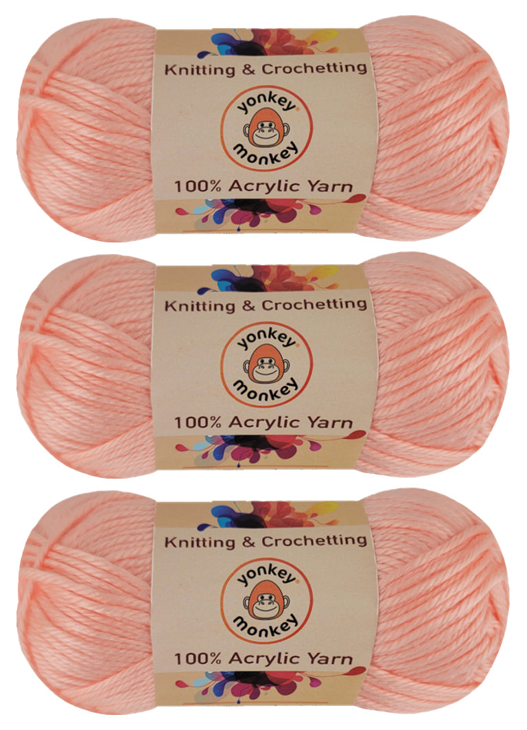 Acrylic Yarn (Pack of 3) by Yonkey Monkey
