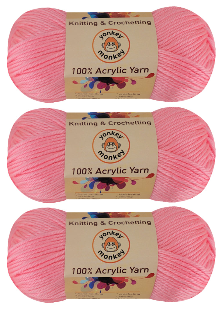 Acrylic Yarn (Pack of 3) by Yonkey Monkey