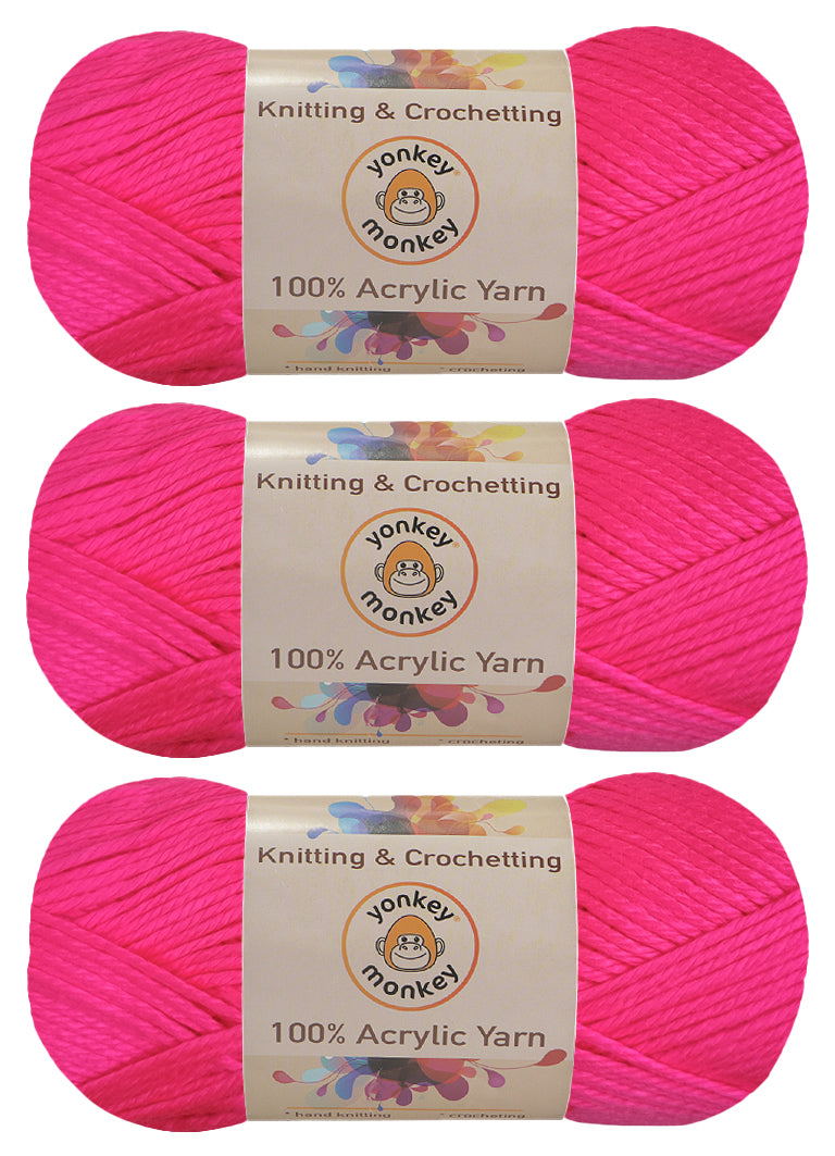 Acrylic Yarn (Pack of 3) by Yonkey Monkey