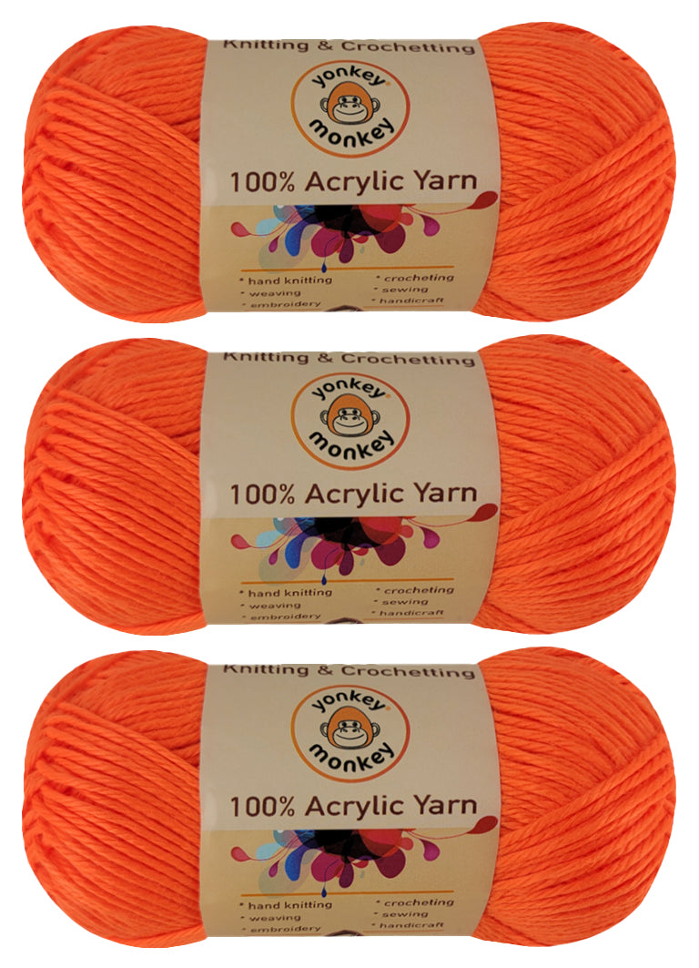 Acrylic Yarn (Pack of 3) by Yonkey Monkey