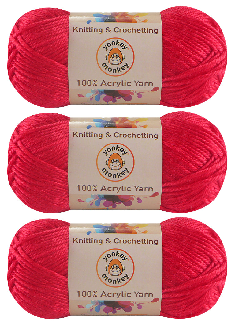 Acrylic Yarn (Pack of 3) by Yonkey Monkey