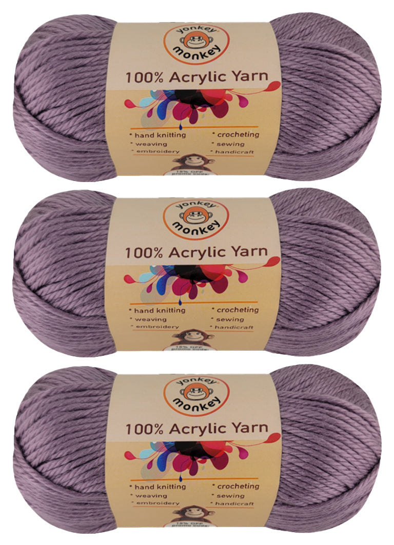 Acrylic Yarn (Pack of 3) by Yonkey Monkey