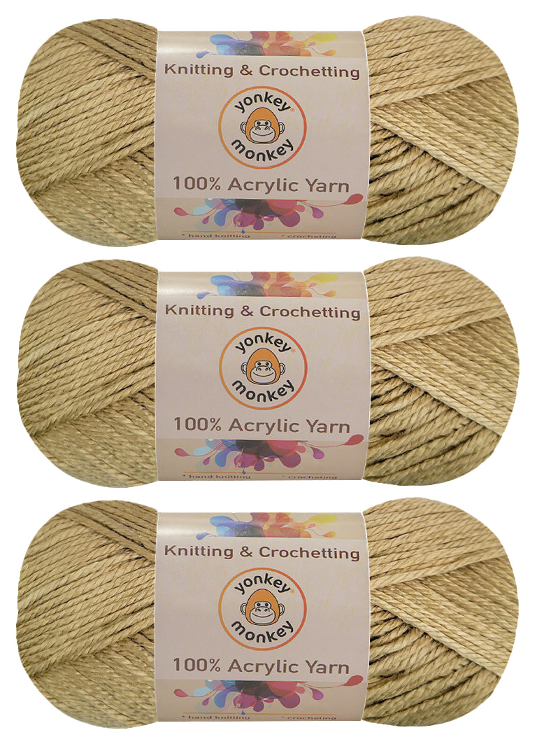 Acrylic Yarn (Pack of 3) by Yonkey Monkey