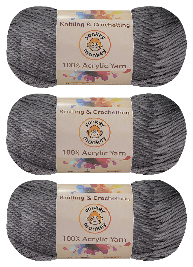 Acrylic Yarn (Pack of 3) by Yonkey Monkey