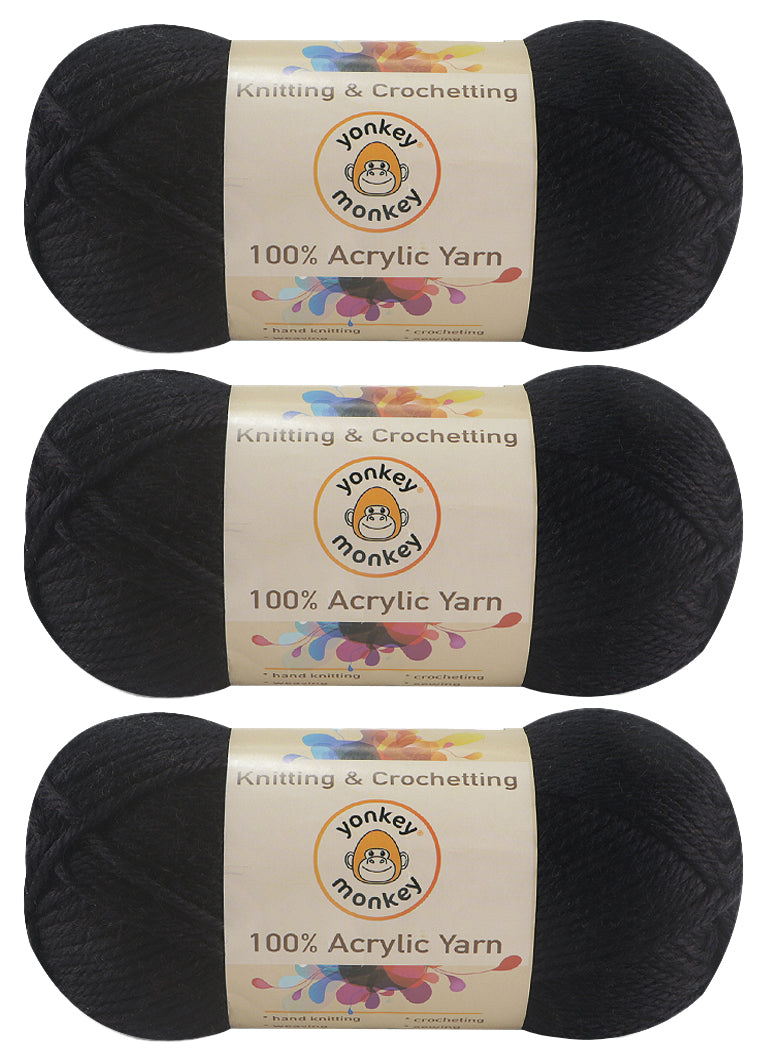 Acrylic Yarn (Pack of 3) by Yonkey Monkey