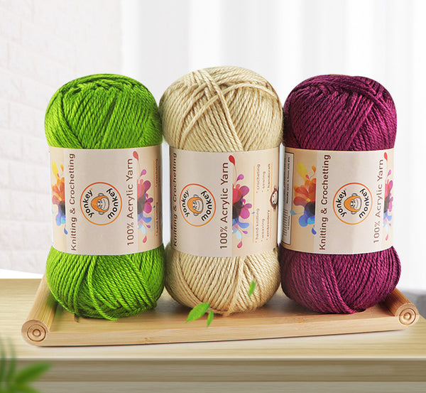 Acrylic Yarn (Pack of 3) by Yonkey Monkey