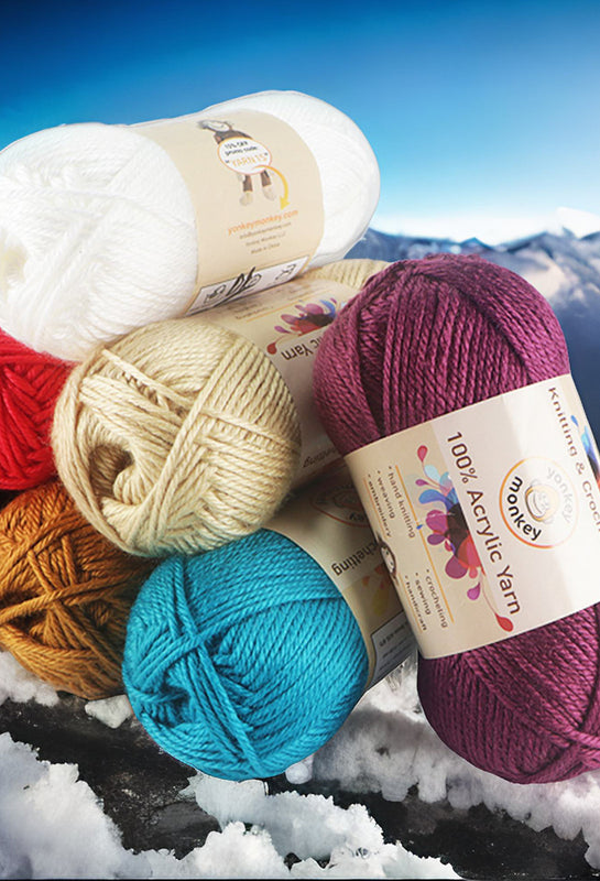 100% acrylic yarn by Yonkey Monkey