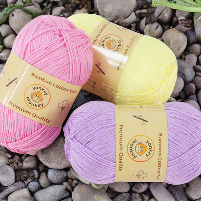 Bamboo Cotton Yarn (Pack of 10) by Yonkey Monkey