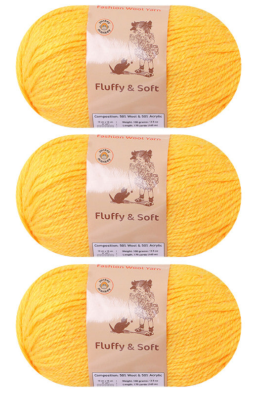 Fluffy Wool Yarn | Yonkey Monkey Yarn