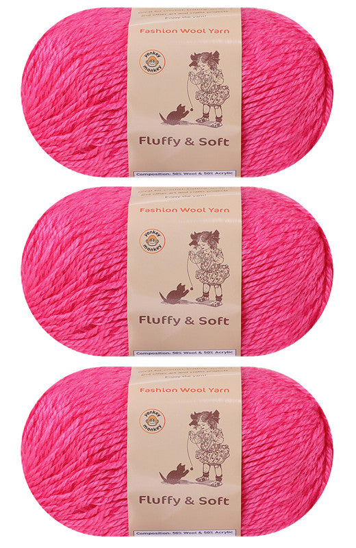 Fluffy Wool Yarn | Yonkey Monkey Yarn