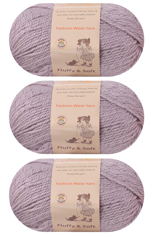 Fluffy Wool Yarn (Pack of 3) by Yonkey Monkey