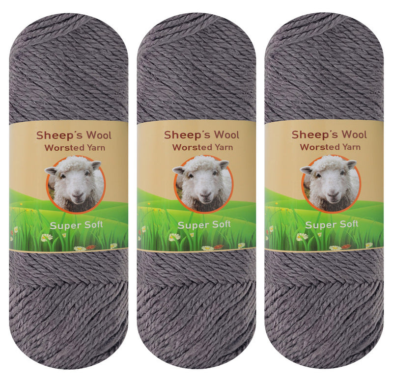 Sheep's Wool Yarn (Pack of 3) by Yonkey Monkey