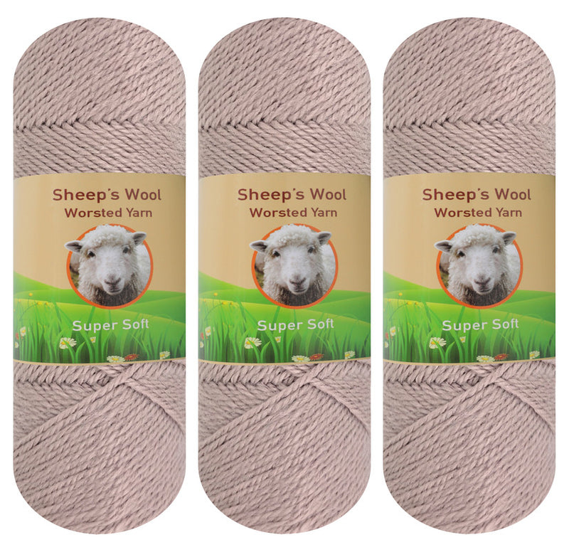 Sheep's Wool Yarn (Pack of 3) by Yonkey Monkey