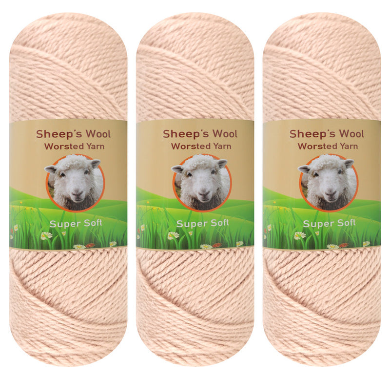 Sheep's Wool Yarn (Pack of 3) by Yonkey Monkey
