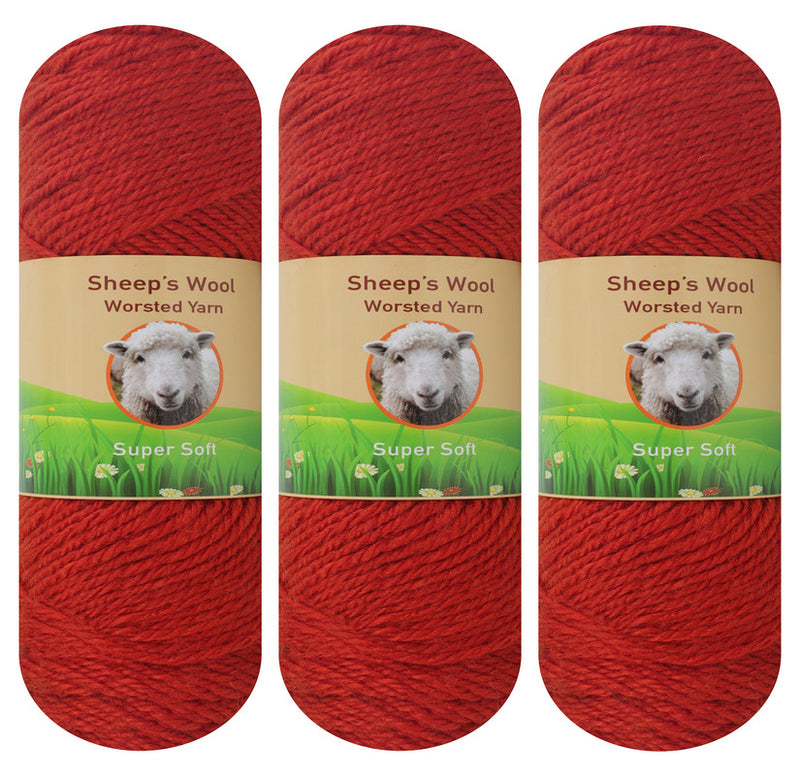 Sheep's Wool Yarn (Pack of 3) by Yonkey Monkey