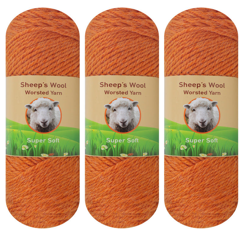 Sheep's Wool Yarn (Pack of 3) by Yonkey Monkey