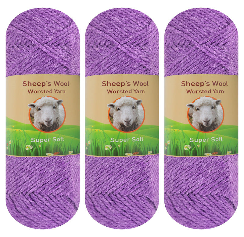 Sheep's Wool Yarn (Pack of 3) by Yonkey Monkey