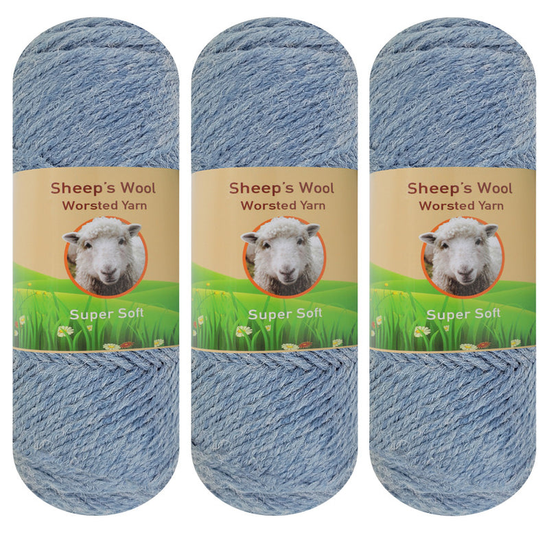 Sheep's Wool Yarn (Pack of 3) by Yonkey Monkey