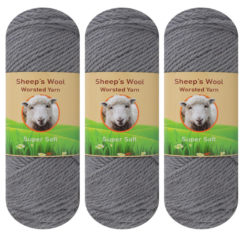 Sheep's Wool Yarn (Pack of 3) by Yonkey Monkey