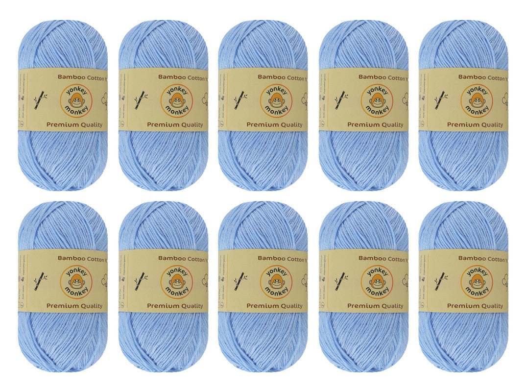 Bamboo Cotton Yarn (Pack of 10) by Yonkey Monkey