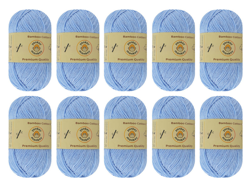 Bamboo Cotton Yarn (Pack of 10) by Yonkey Monkey