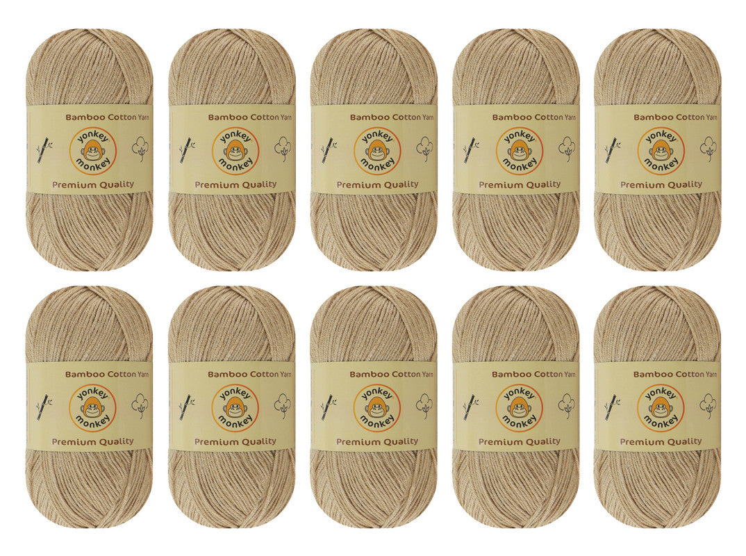 Bamboo Cotton Yarn (Pack of 10) by Yonkey Monkey
