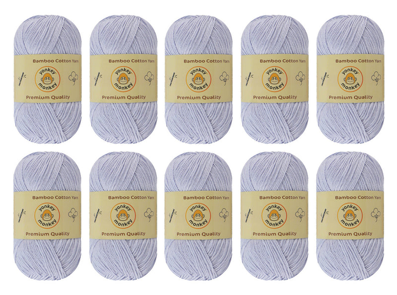 Bamboo Cotton Yarn (Pack of 10) by Yonkey Monkey