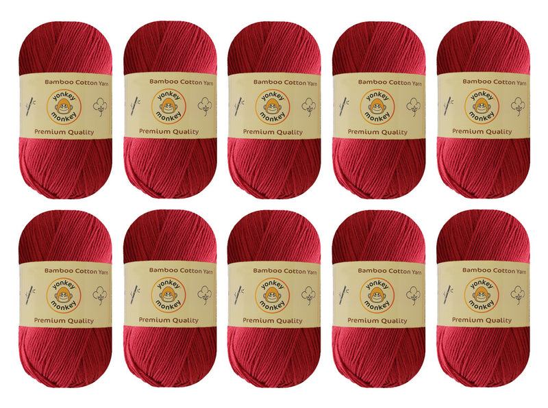 Bamboo Cotton Yarn (Pack of 10) by Yonkey Monkey