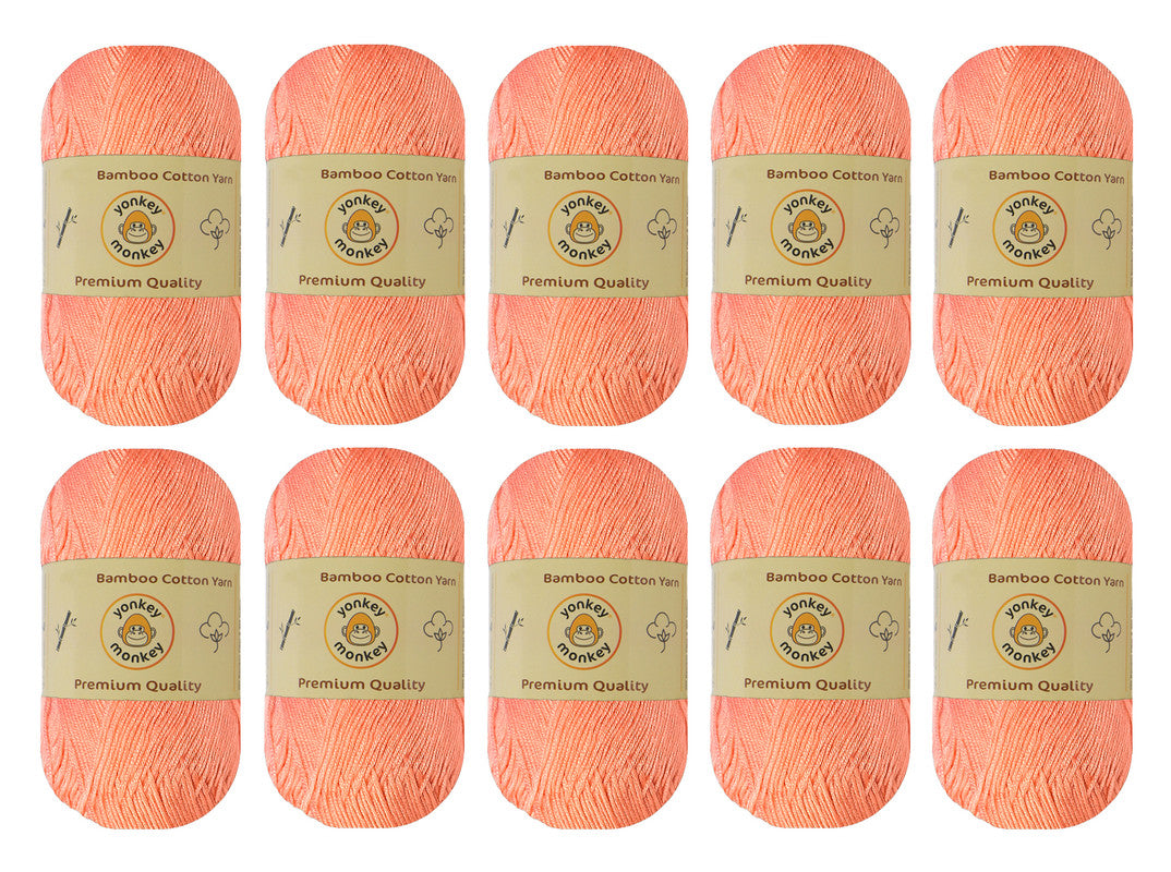 Bamboo Cotton Yarn (Pack of 10) by Yonkey Monkey