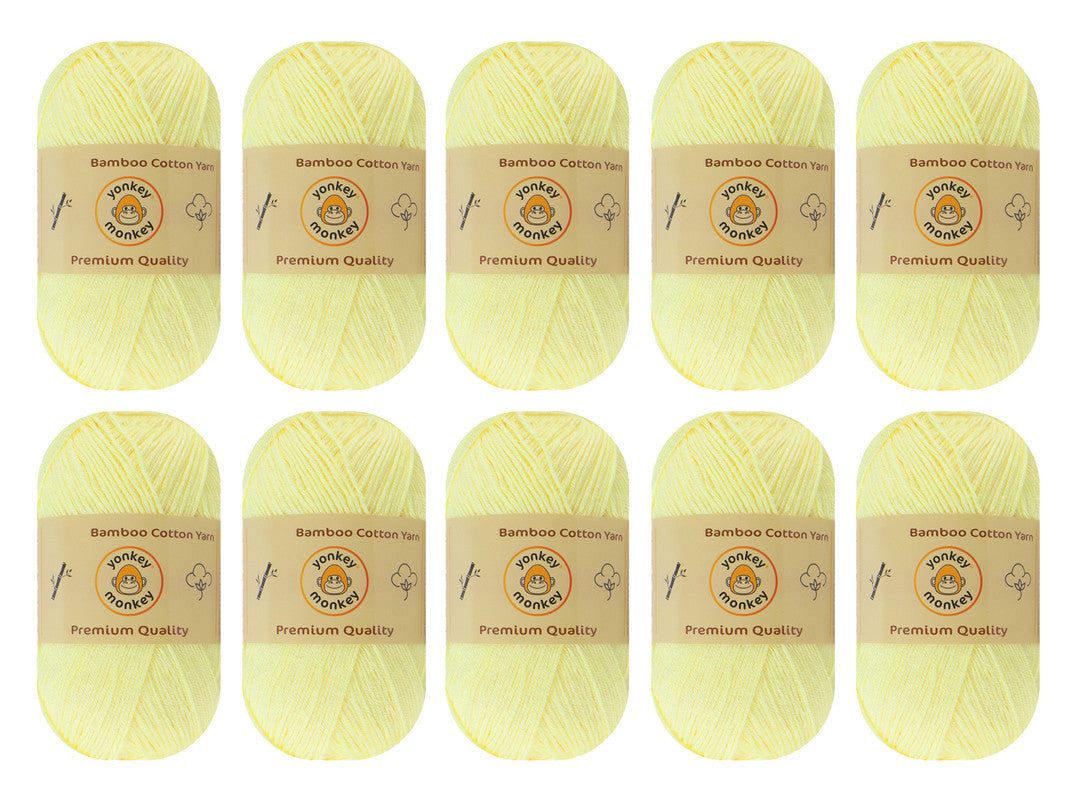 Bamboo Cotton Yarn (Pack of 10) by Yonkey Monkey